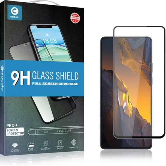 Mocolo Full Glue Tempered Glass for Xiaomi Poco F5 5G, black frame