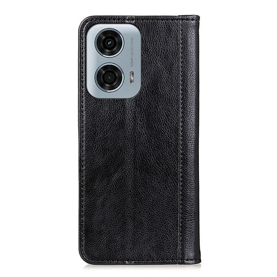 Flip case for Motorola Moto G04 / G24 / G24 Power, Split Leather, black