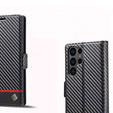 Flip case for Samsung Galaxy S24 Ultra, Carbon LC.IMEEKE, black