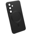 Case for Samsung Galaxy S25+ Plus, ColorMag, for MagSafe, black + 9H tempered glass