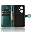 Flip case for Oppo Reno 11F 5G, Wallet Rhombus, green