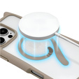 Case for iPhone 16 Pro, for MagSafe, Cute Cat, grey + Screen Glass