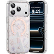 Magnetic case with floral laser pattern for iPhone 17 Pro