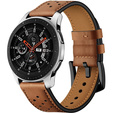 22mm Genuine Leather Coated Silicone Watch Band - Brown