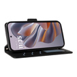 Flip case for Motorola Edge 50 Neo / Motorola ThinkPhone 25, Rhombus Crossbody Leather, black