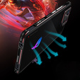 Case for ASUS ROG Phone 8 Pro, Armor Bumper, with lens cover, black / red