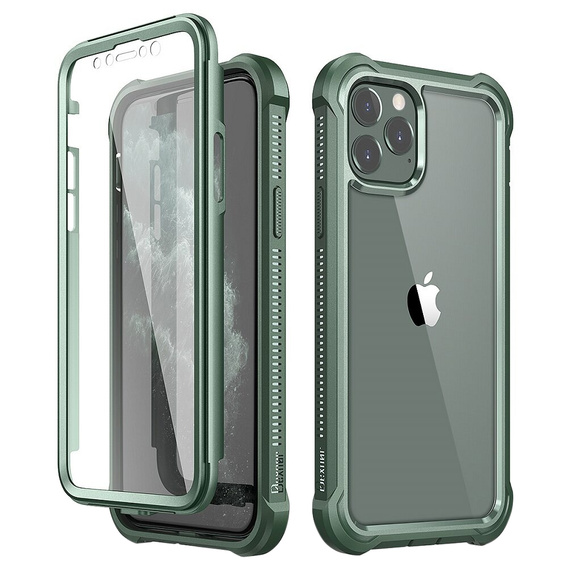 Case for iPhone 11, Dexnor Full Body Rugged, transparent / green