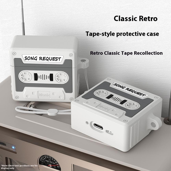 Retro silicone cassette case for Apple AirPods Pro 3