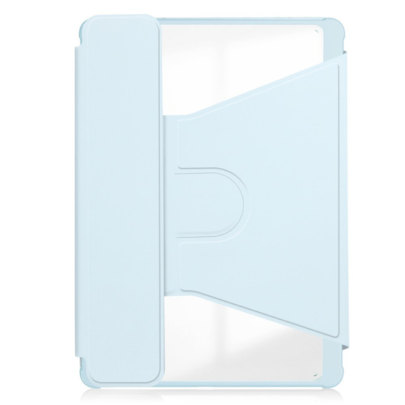 Keyboard case for Samsung Galaxy Tab A9+, Rotary 360° Leather, light blue