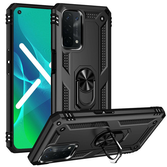 Armor Case for OPPO A54 5G/A74 5G/A93 5G, Nox Case Ring, black