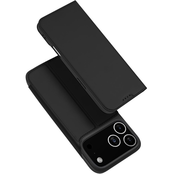 Dux Ducis case for iPhone 17 Pro Max, Skin Pro, with flap, with card slot, black