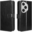 Flip case for Honor 400 Pro 5G, Crazy Horse Wallet, black