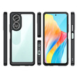 Case for Oppo A58 4G, Fusion Hybrid, transparent / black