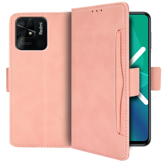 Flip case for Xiaomi Redmi 10C, Card Slot, pink