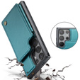 CASEME flip case for Samsung Galaxy S25 Ultra, Litchi Wallet, green