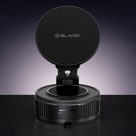 Magnetic vacuum phone holder, for smartphones with MagSafe and magnetic cases