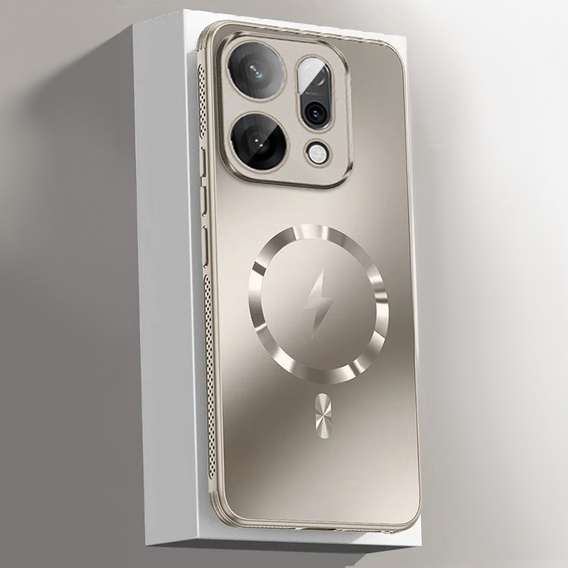 Case for Oppo Reno 14, for MagSafe, with camera protection, gold