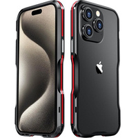 Case LUPHIE for iPhone 15 Pro Max, Armor Bumper, black / red