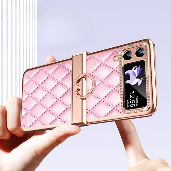 Case for Samsung Galaxy Z Flip 4 5G, Rhombus Grid