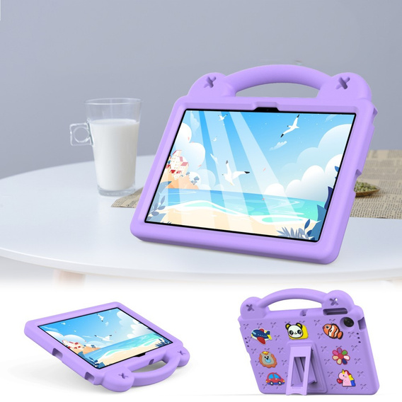 Children's case for Lenovo Tab TB311FU, Cute Patterns, with stand, purple