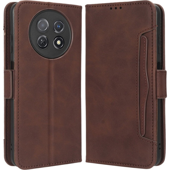 Flip case for Huawei Nova Y91 4G, Card Slot, brown