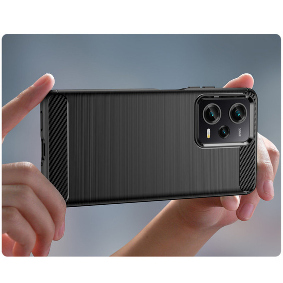 Case for Xiaomi Poco X5 Pro 5G, Carbon, black
