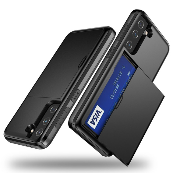 Case for Samsung Galaxy S21 FE, Sliding Card Holder, black
