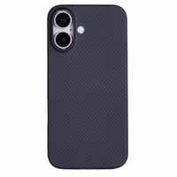 Case for iPhone 16, Aramid Fiber Cover, black