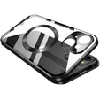 Magnetic Dual Glass MagSafe case for iPhone 15, black