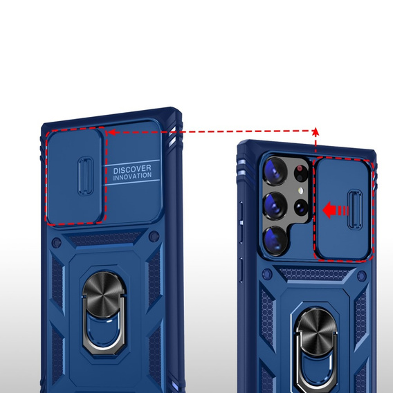 Case for Samsung Galaxy S24 Ultra, CamShield Slide, blue