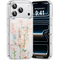 Magnetic case with floral laser pattern for iPhone 17 Pro Max
