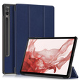 Case for Samsung Galaxy Tab S9 Plus, Smartcase with stylus space, blue