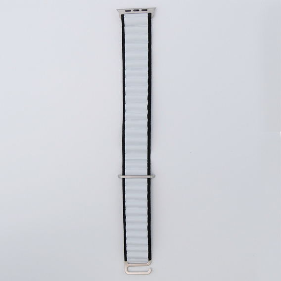 Nylon Strap for Apple Watch 1/2/3/4/5/6/7/8/SE/ULTRA 42/44/45/49mm, Black / White