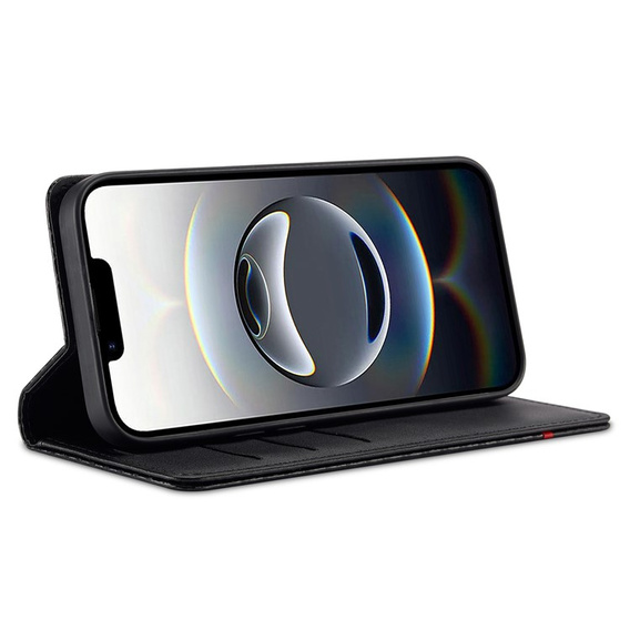 Flap case for iPhone 16e, Carbon LC.IMEEKE, black