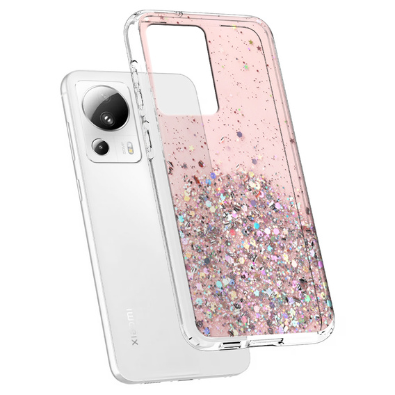 Case for Xiaomi 13 Lite, Glittery, pink