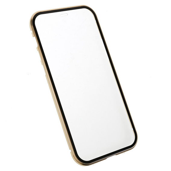 Magnetic Dual Glass MagSafe case for iPhone 12, gold