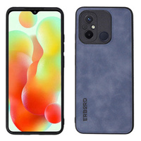 Case for Xiaomi Redmi 12C, ERBORD Business, with metal plate for car mounts, blue