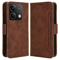 Flip case for Xiaomi Redmi Note 13 5G, Card Slot, brown