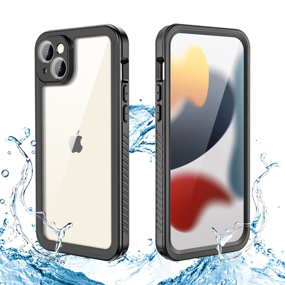 IP68 Waterproof Case for iPhone 15 Plus, Redpepper, black