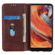 Case for Samsung Galaxy S25 Ultra, Wallet Litchi Leather, brown