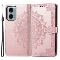Flip case for Motorola Moto G24 / G24 Power / G04, Mandala, pink