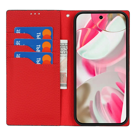 Flap case for Google Pixel 10 / 10 Pro, Litchi Grain leather, black
