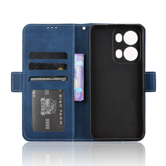 Flip case for Oppo Reno 13 Pro, Card Slot, dark blue