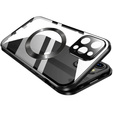 Magnetic Dual Glass MagSafe case for iPhone 16 Pro Max, black