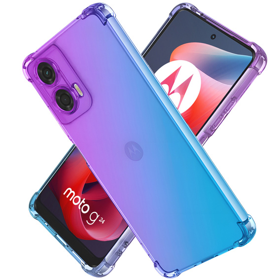 Case for Motorola Moto G24 / G24 Power / G04, Gradient Dropproof, Purple / blue