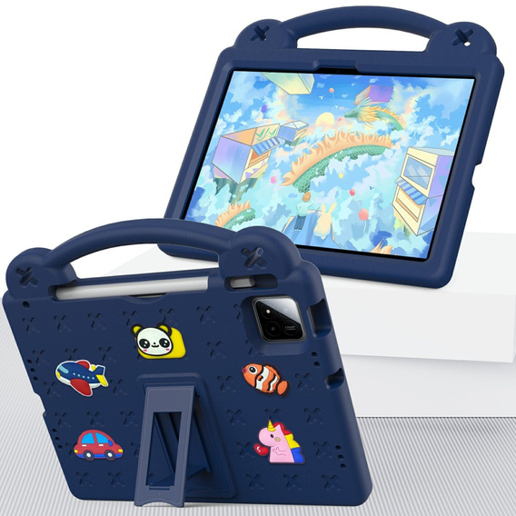 Children's case for Xiaomi Pad 7 / 7 Pro, Cute Patterns, with stand, dark blue