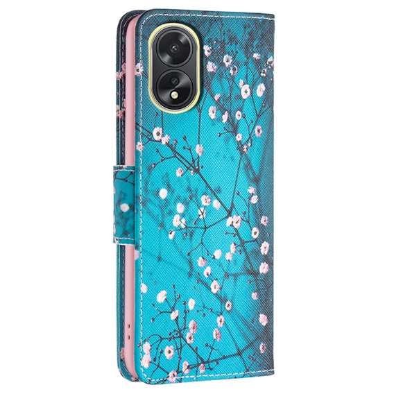 Flip case for Oppo A38 4G / Oppo A18 4G, Wallet, Sakura blue