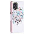 Flip case for Oppo A38 4G / Oppo A18 4G, Wallet, Colorful Tree white