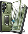Case for Samsung Galaxy S24 Ultra, Tongate MECH Series with stand, green