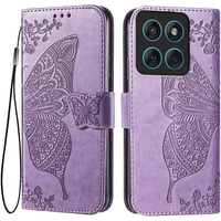 Flip case for Motorola Moto G86 5G, Butterfly, purple